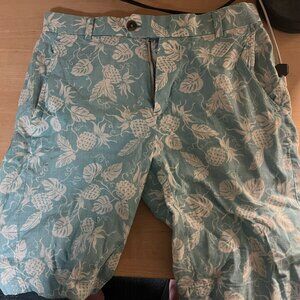 Cyan Hawaiian Shorts